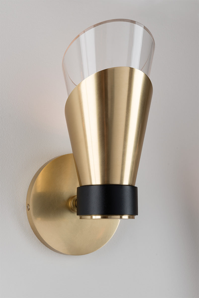 Angie 1-Light Wall Sconce in Modern Brass