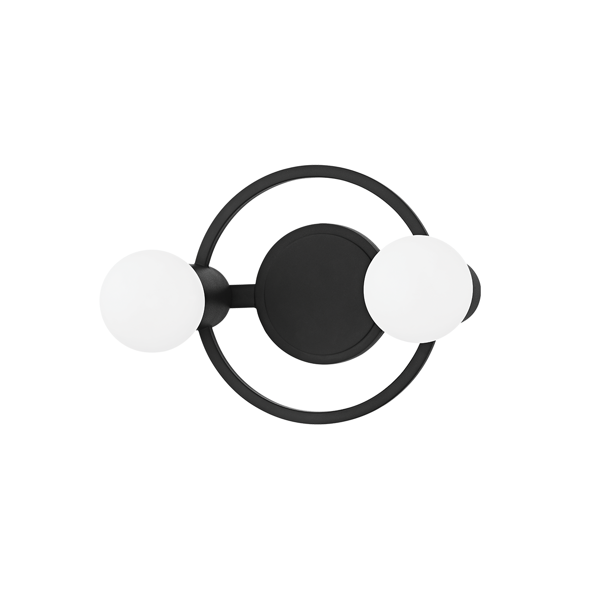Hope 2-Light Globe Wall Sconce in Matte Black