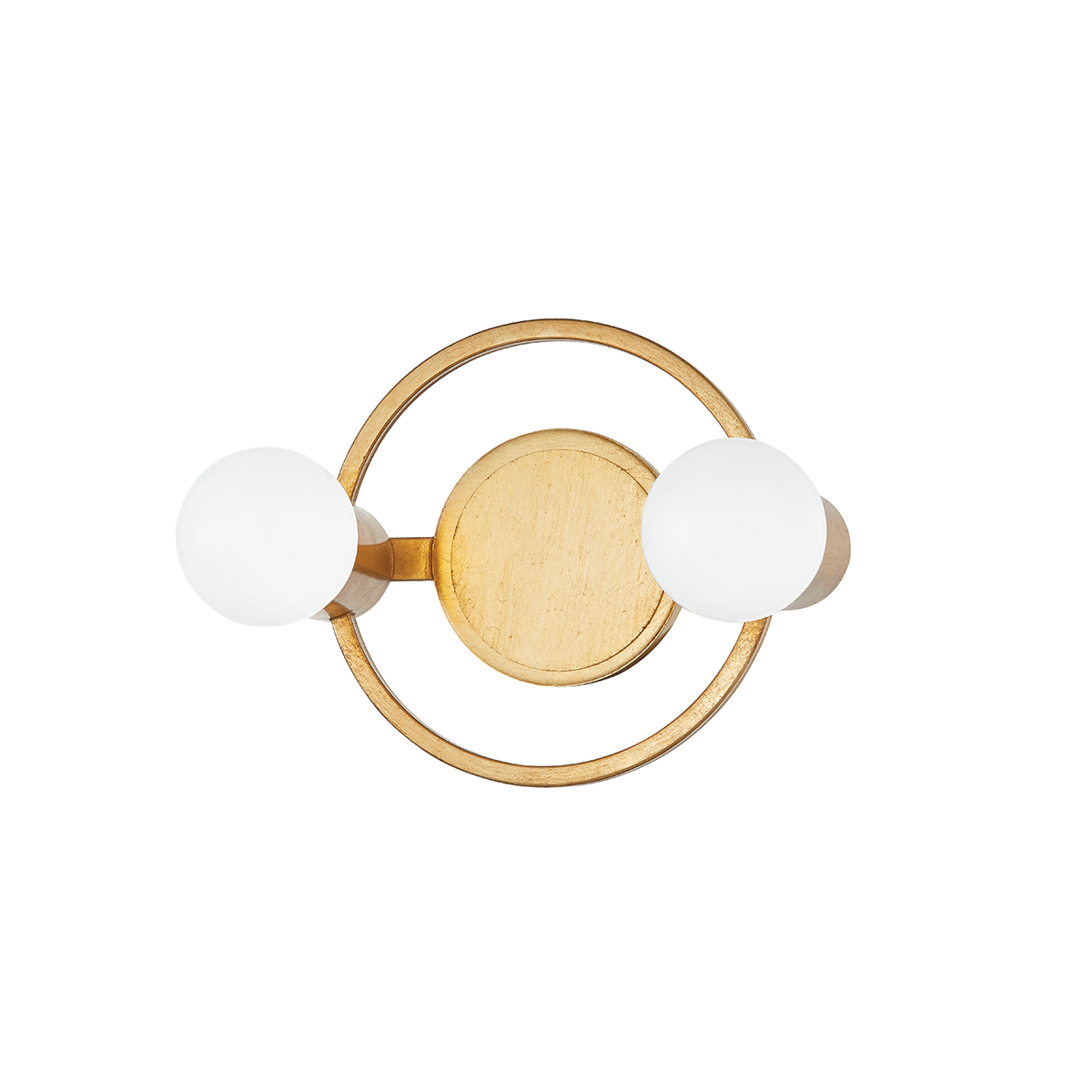 Hope 2-Light Globe Wall Sconce in Gold Leaf