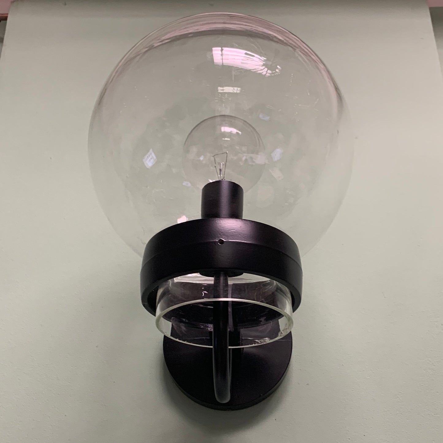 Vintage Exterior Modern Clear Globe Wall Sconce