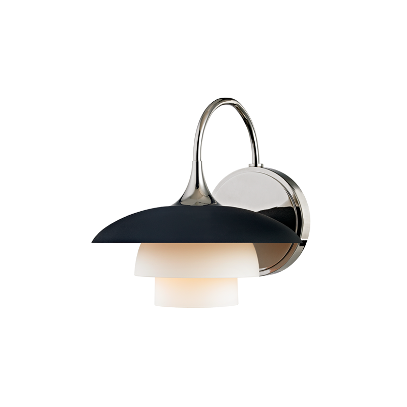 Barron Wall Sconce in Polished Nickel by Hudson Valley