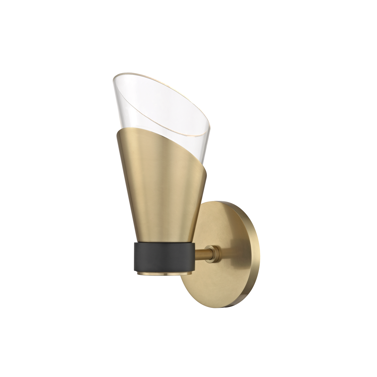 Angie 1-Light Wall Sconce in Modern Brass