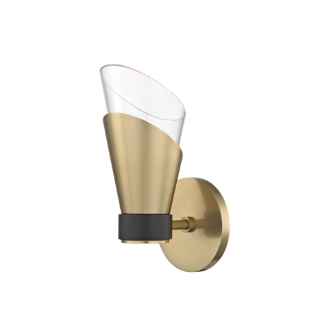 Angie 1-Light Wall Sconce in Modern Brass
