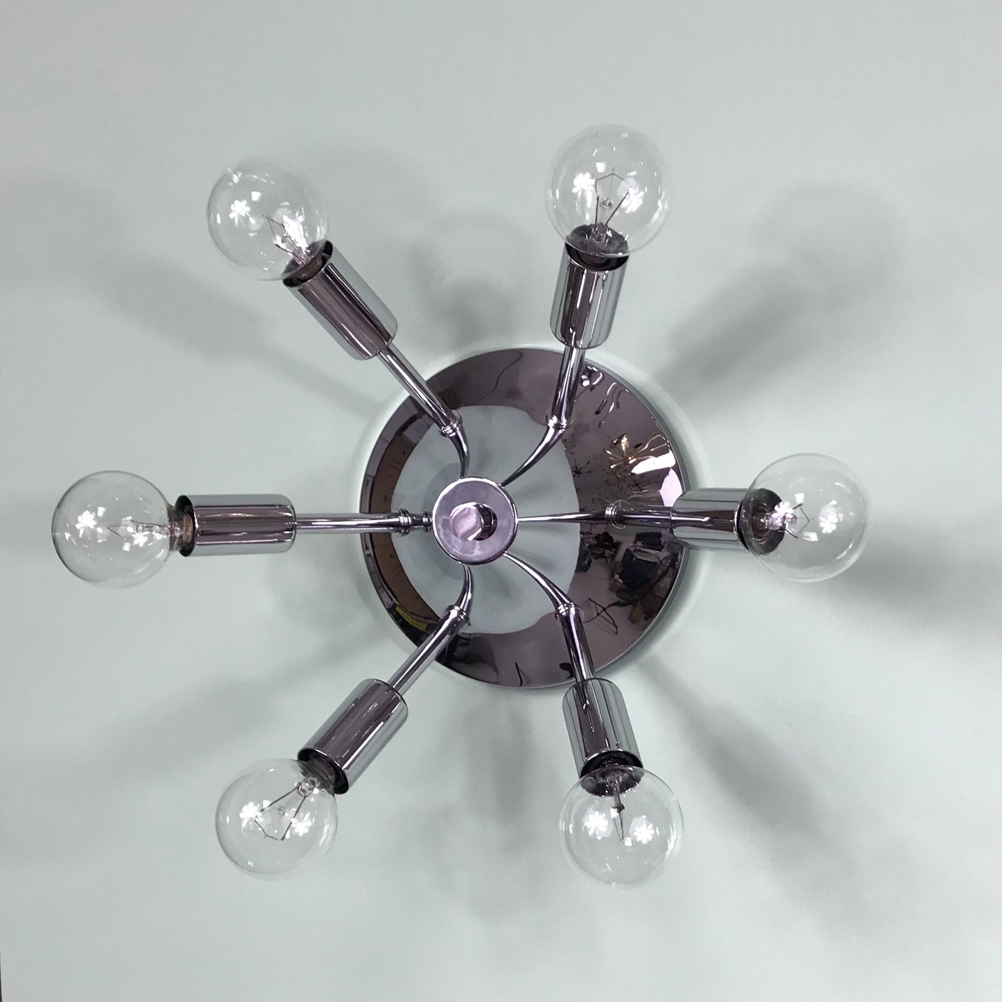 Grand Starlight Mid Century Modern Flush Mount Sputnik in Chrome