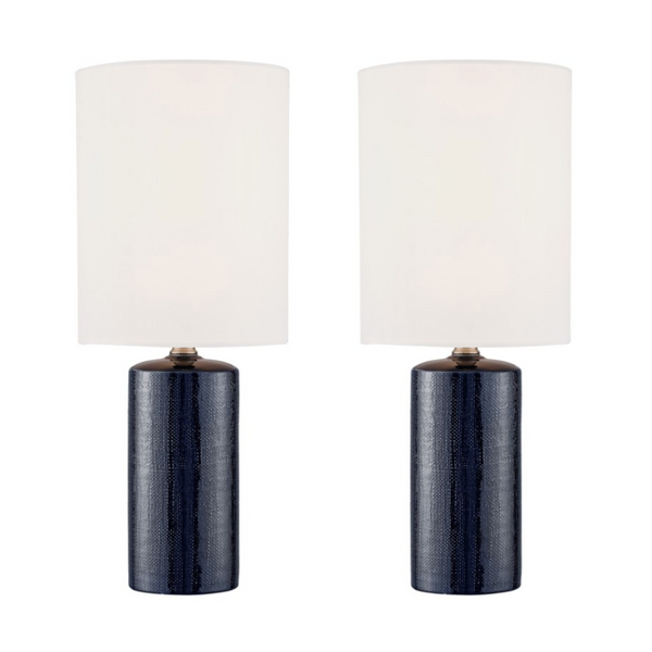 Pair of Navy Blue Table Lamps