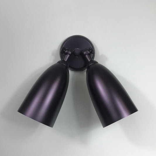 Remcraft 2071 Exterior Double Bullet Wall Sconce in Satin Black